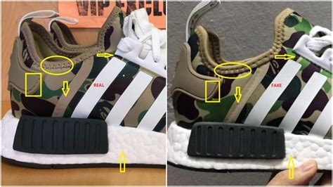 fake adidas bape nmds|Adidas NMD r1 real.